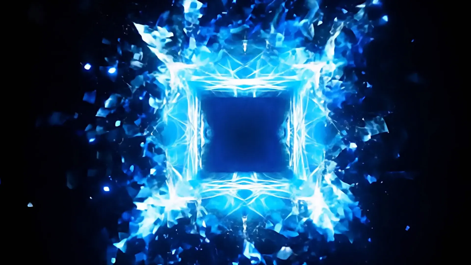 Electric Crystal Explosion Overlay for Powerful Logo Animation